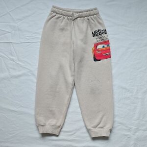 Zara Beige Kids Joggers with Cars Design